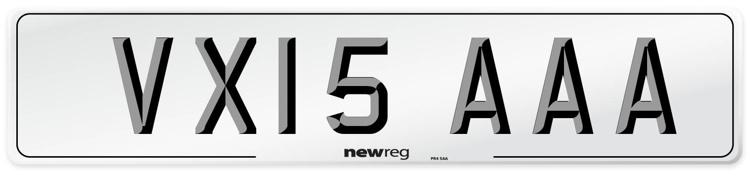 VX15 AAA Number Plate from New Reg